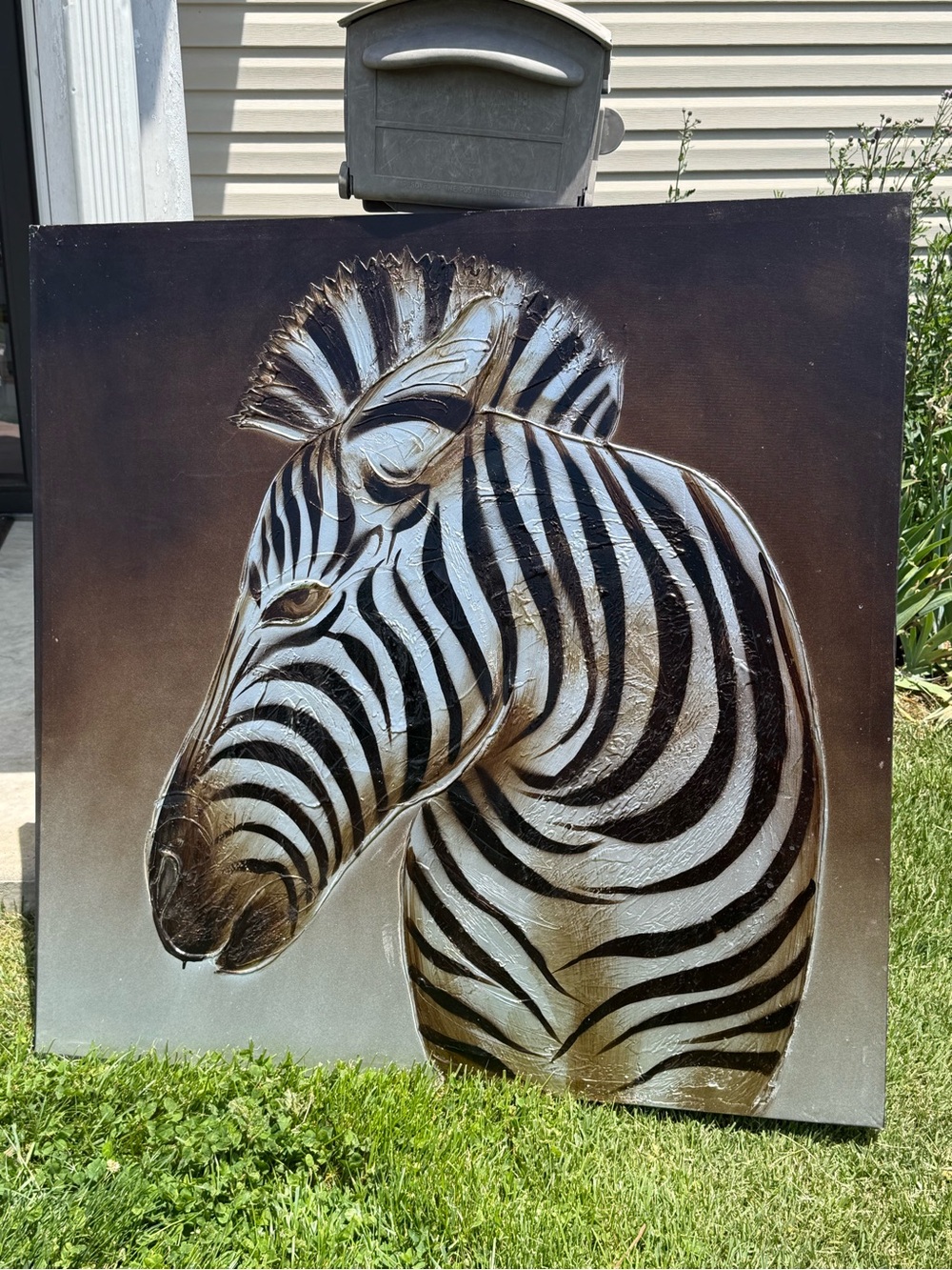 Zebra Canvas Wall Art - Black & White Striped Horse